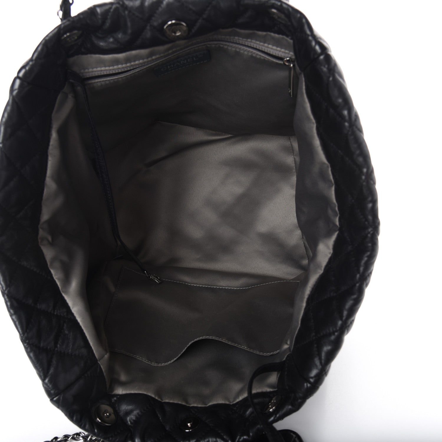 Chanel Lambskin Quilted Week End on Mars Tote Black 5 of 10