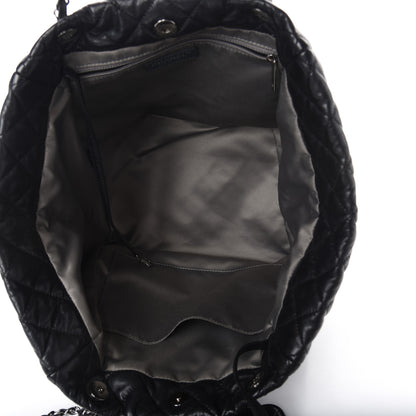 Chanel Lambskin Quilted Week End on Mars Tote Black 5 of 10