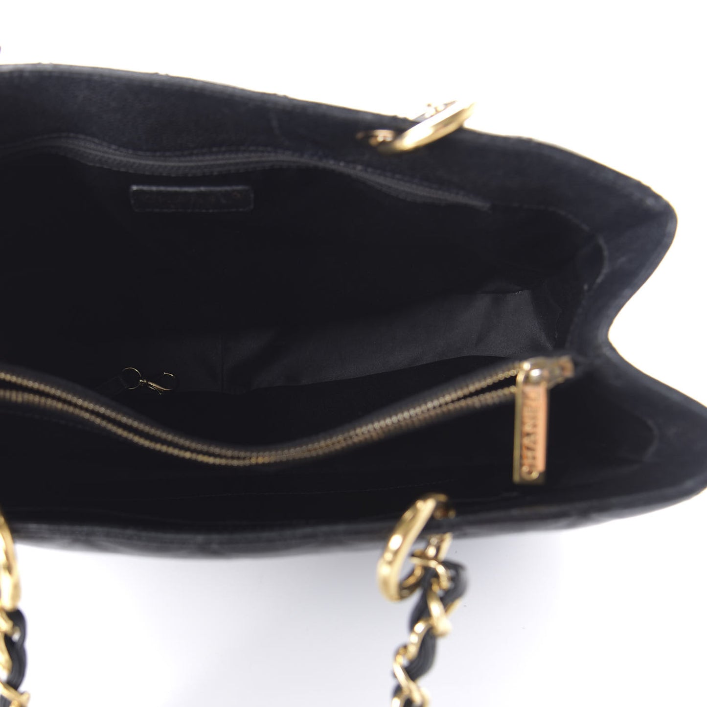 Caviar Quilted Grand Shopping Tote GST Black