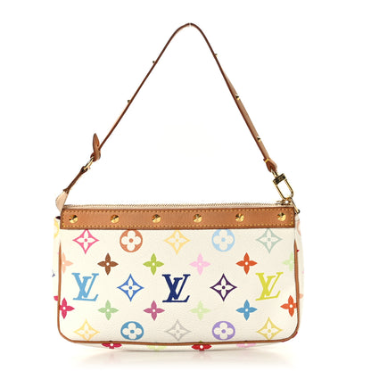 Louis Vuitton Monogram Multicolor Pochette Accessories White 1 of 10
