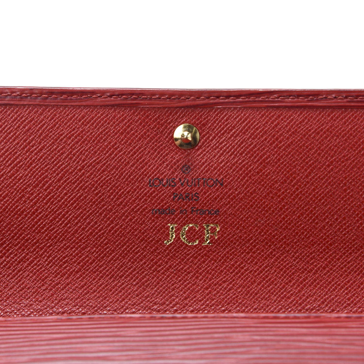 Louis Vuitton Epi Porte Tresor Etui Papiers Wallet Castillan Red 7 of 8