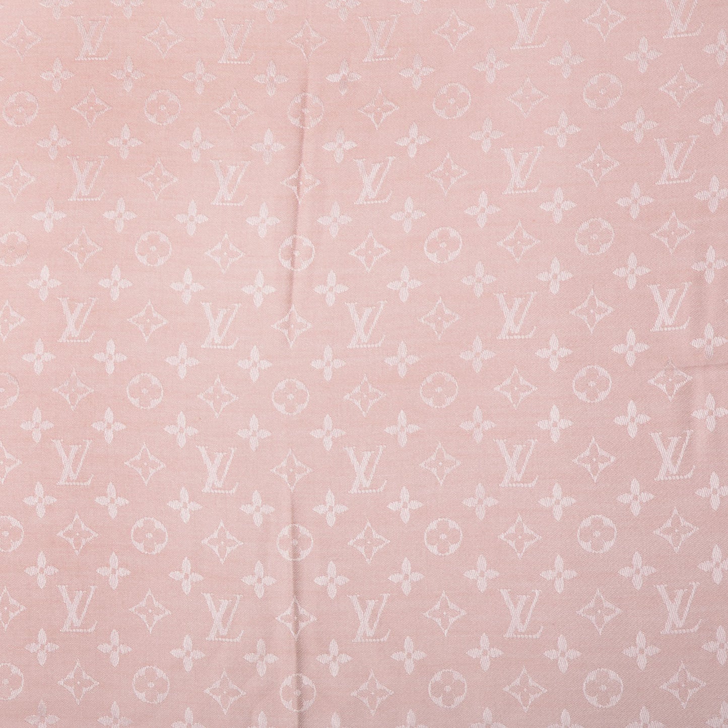 Wool Silk Monogram Shawl Natural