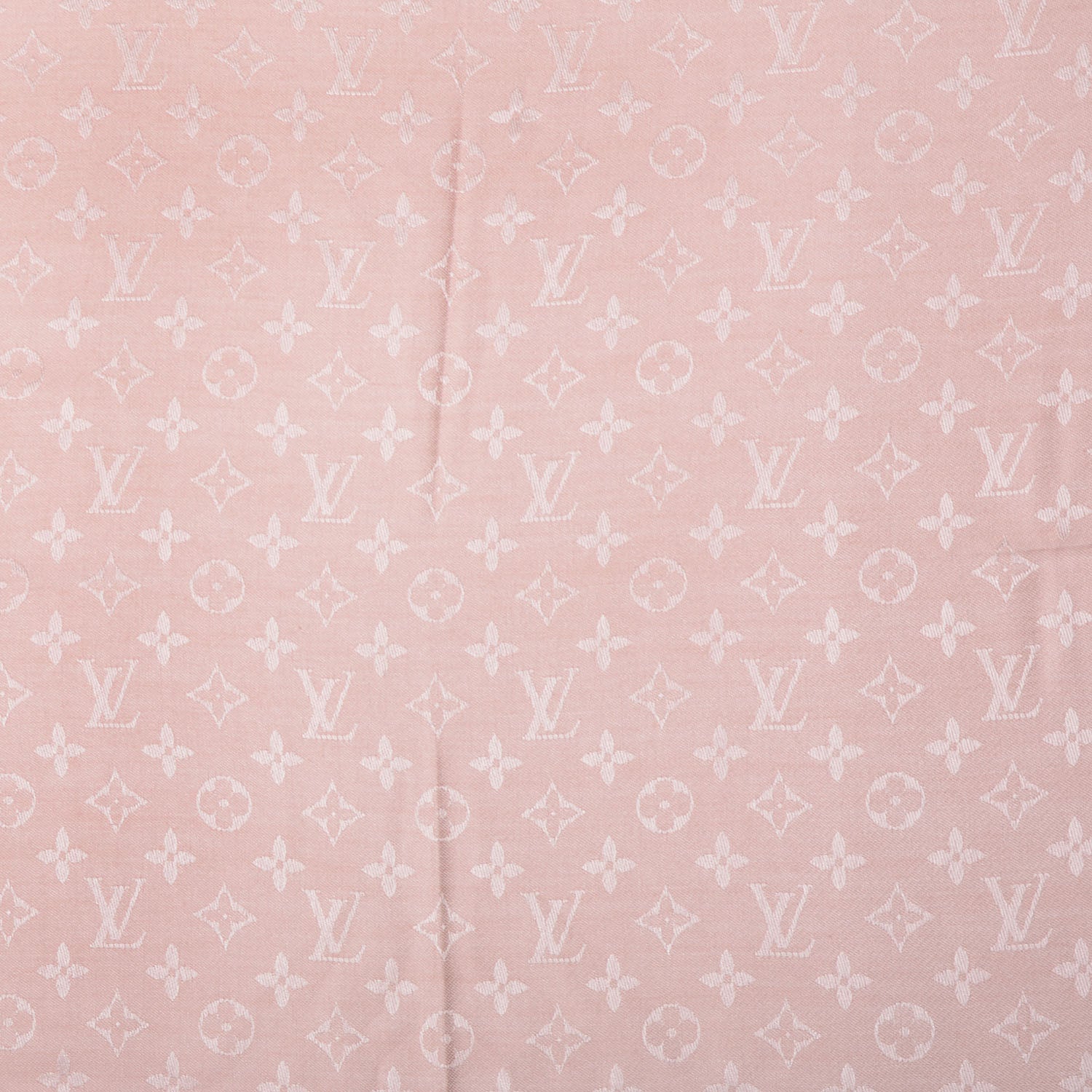 Louis Vuitton Wool Silk Monogram Shawl Natural 1 of 12