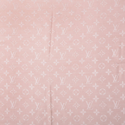 Louis Vuitton Wool Silk Monogram Shawl Natural 1 of 12