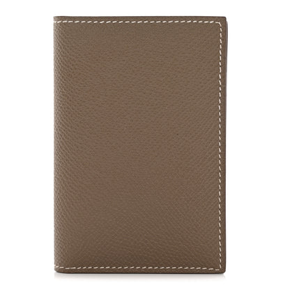 Hermes Epsom MC2 Euclide Card Holder Case Etoupe 1 of 8