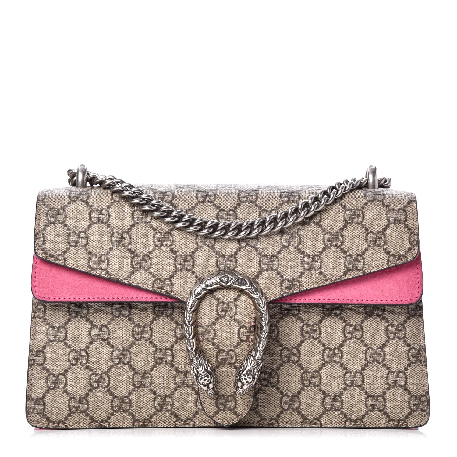 Gucci GG Supreme Monogram Small Dionysus Shoulder Bag Pink 1 of 8