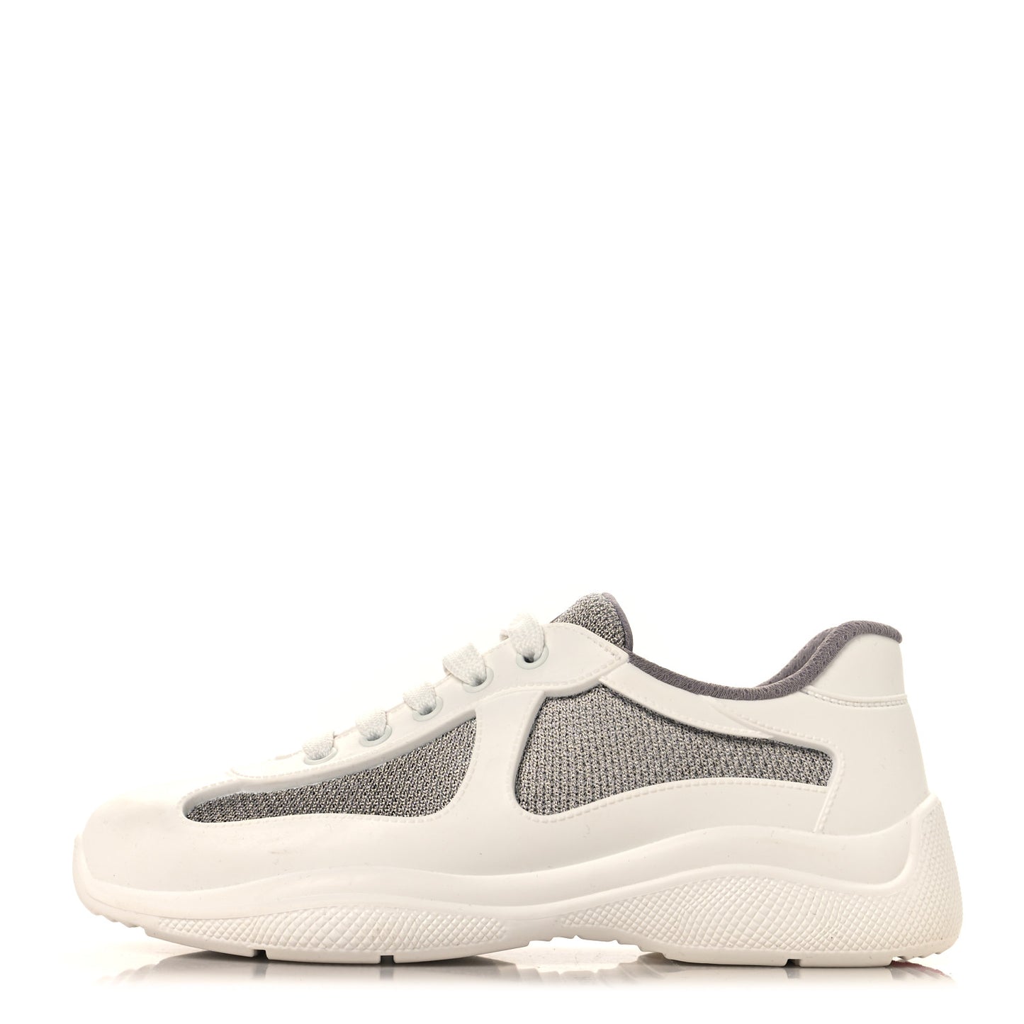 Soft Rubber Mesh Womens America's Cup Sneakers 35 White Argento