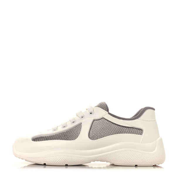 Prada Soft Rubber Mesh Womens America's Cup Sneakers 35 White
