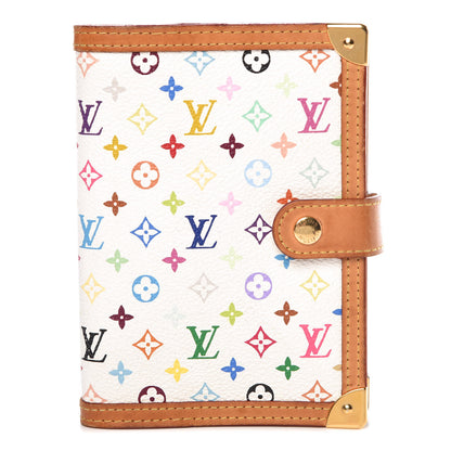Louis Vuitton Monogram Multicolor Small Ring Agenda Cover White 1 of 10