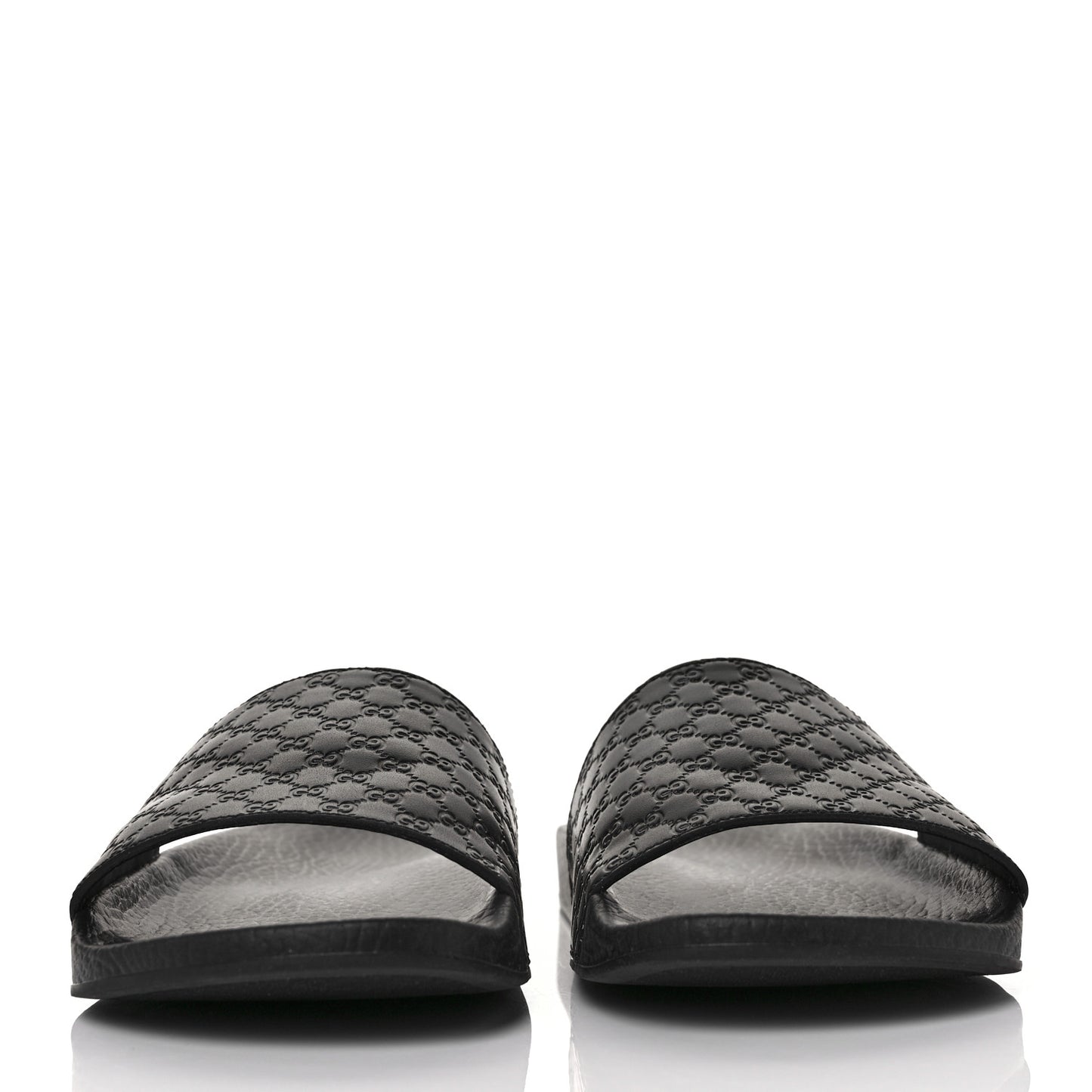Microguccissima Slide Sandals 38 Black