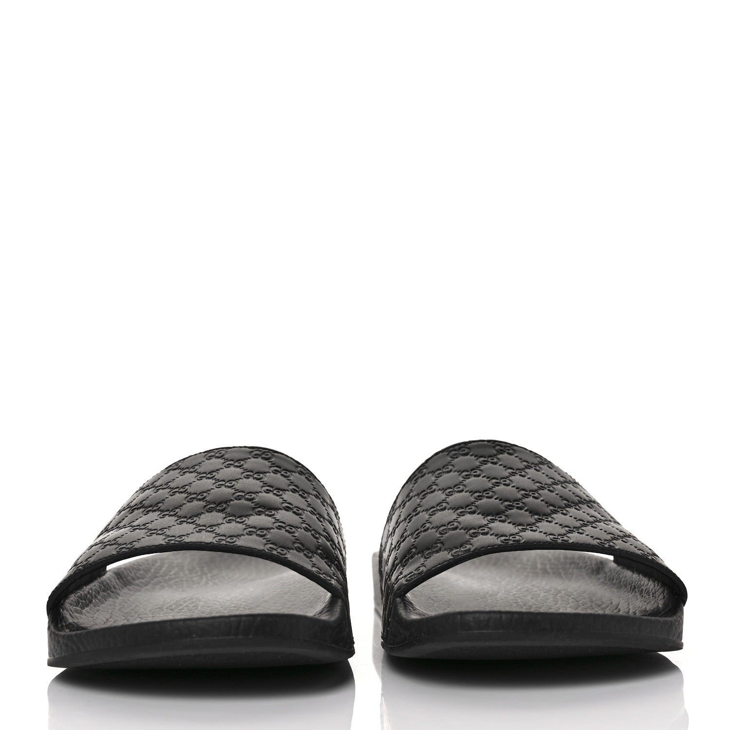 Gucci Microguccissima Slide Sandals 38 Black 2 of 8