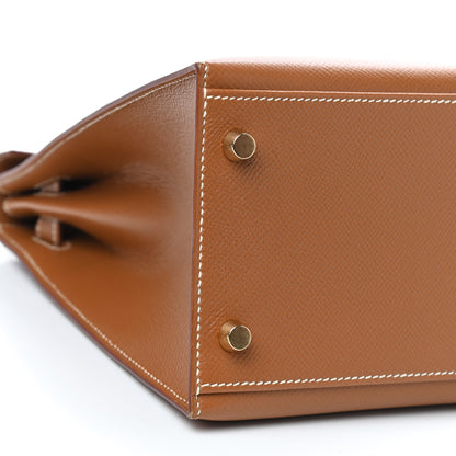 Hermes Epsom Kelly Sellier 32 Gold 5 of 10
