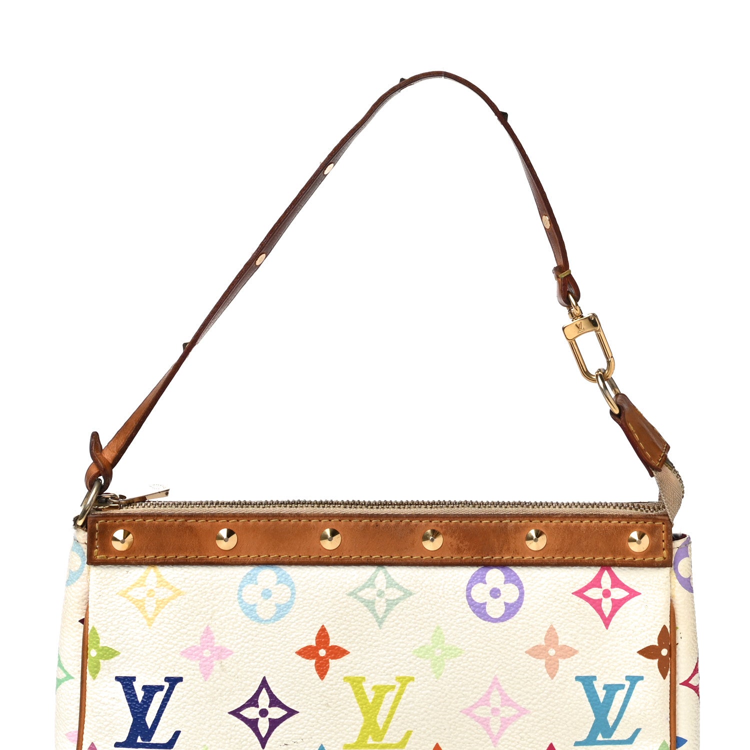 Louis Vuitton Monogram Multicolor Pochette Accessories White 7 of 13