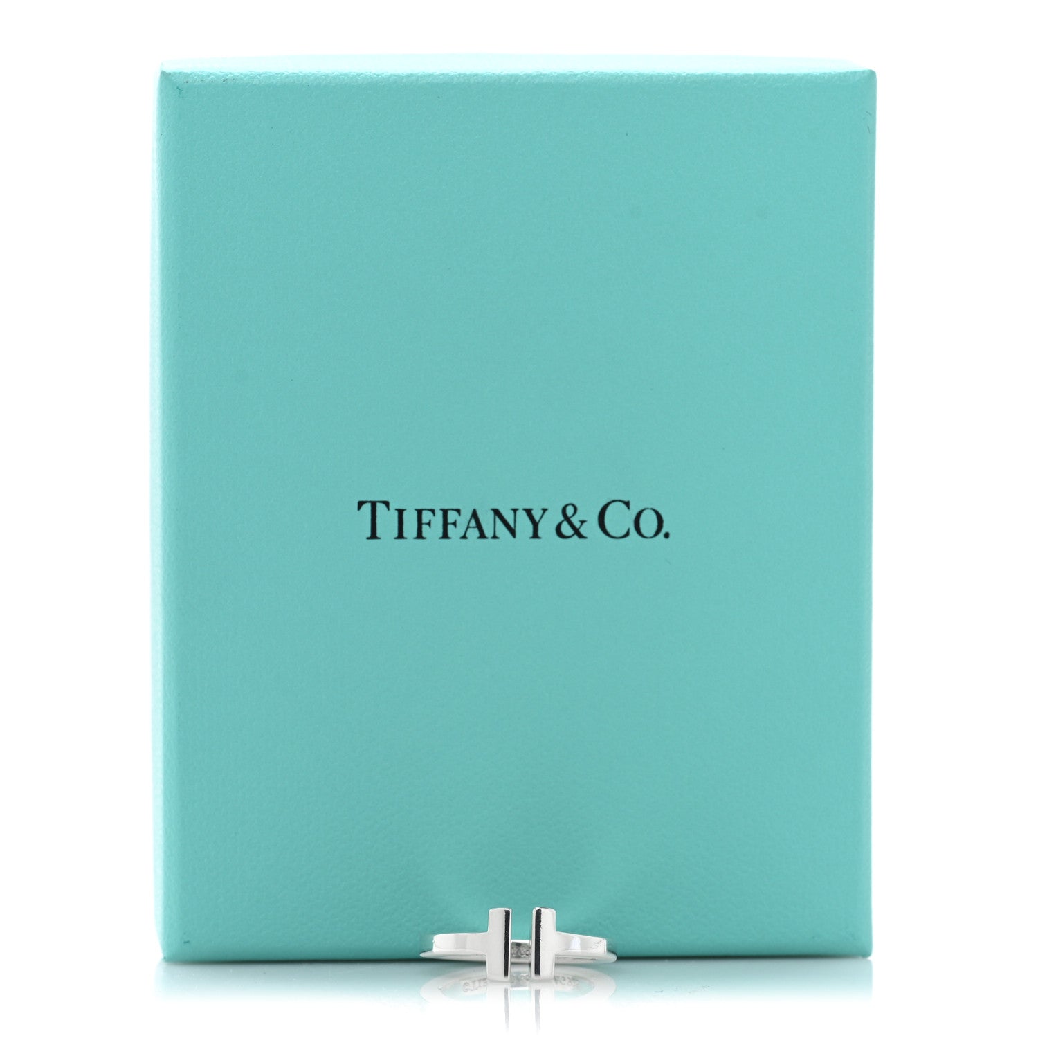 Tiffany Sterling Silver T Square Ring 50 5.25 5 of 5