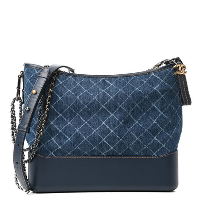 Chanel Denim Calfskin Large Gabrielle Hobo Blue 1 of 9