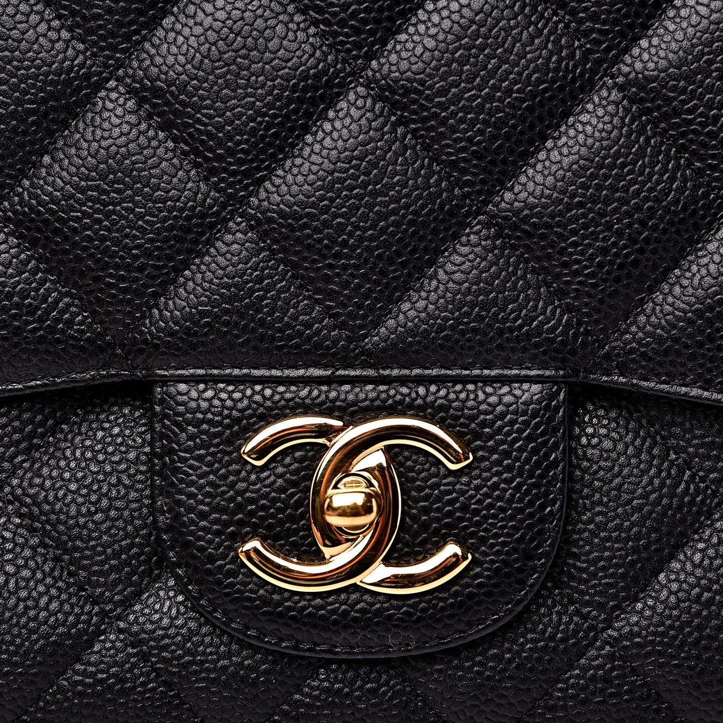 Caviar Quilted Maxi Double Flap Black