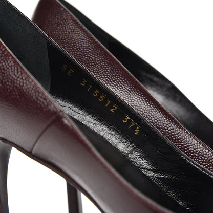 Saint Laurent Vernigolf Tribtoo 80 Platform Pumps 37.5 Cordovan 8 of 10