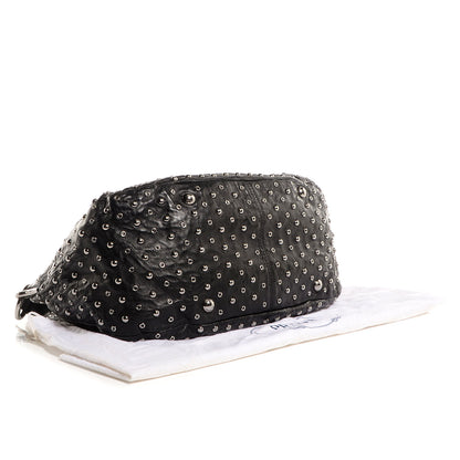 Prada Nappa Antique Studded Shoulder Bag Nero Black 4 of 9
