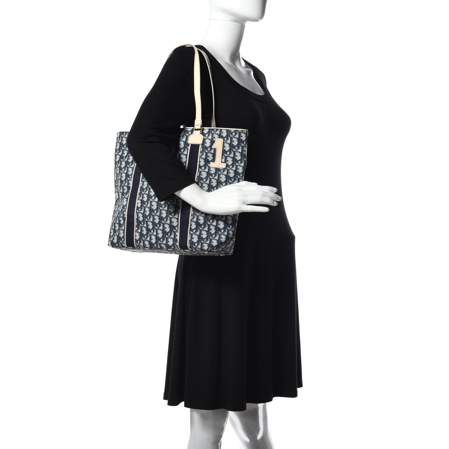 Christian Dior Monogram Trotter No 1 Shopping Tote Blue 2 of 12