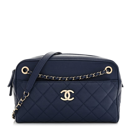 Chanel Caviar Quilted Large In & Out Camera Case Navy 4 of 12