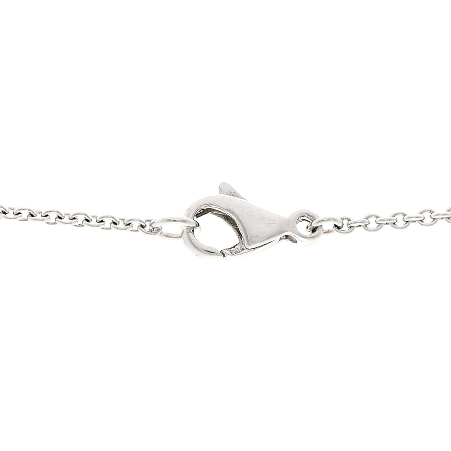 18K White Gold Diamond Small Coeur Heart Pendant Necklace