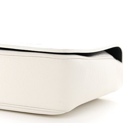 Balenciaga Pebbled Calfskin Logo Everyday Flap Chain Wallet White 11 of 14