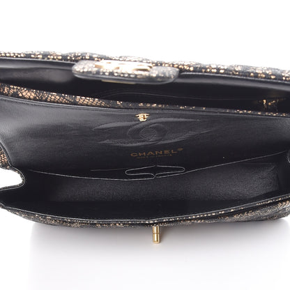 Chanel Lace Metallic Goatskin Medium Double Flap Gold 6 of 9