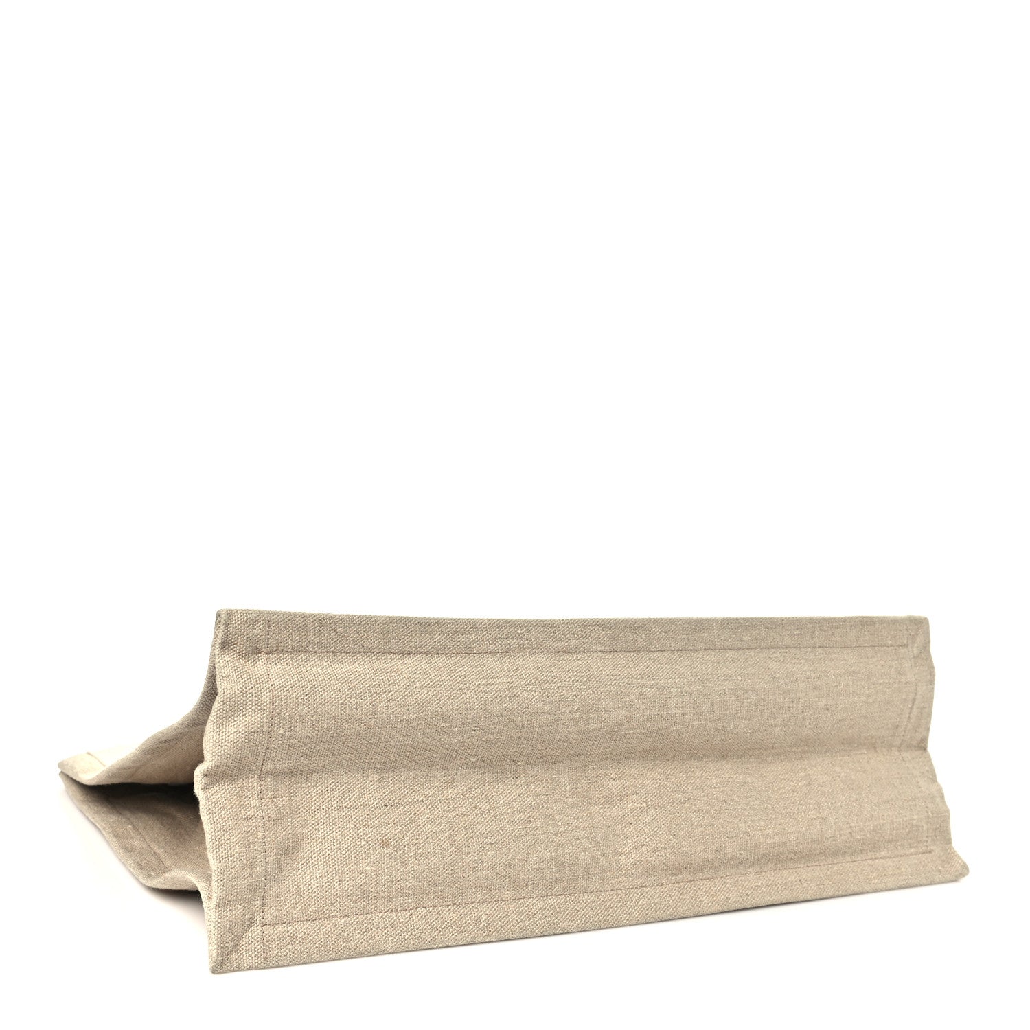 Saint Laurent Linen Calfskin Rive Gauche Tote Optic White 3 of 9