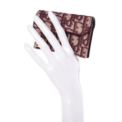 Christian Dior Oblique Saddle Card Holder Bordeaux 2 of 8