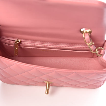 Chanel Lambskin Quilted Mini Rectangular Flap Pink 5 of 11