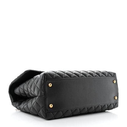 Chanel Caviar Quilted Medium Coco Handle Flap Black 4 of 11