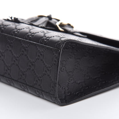 Gucci Guccissima Medium Emily Chain Shoulder Bag Black 9 of 12