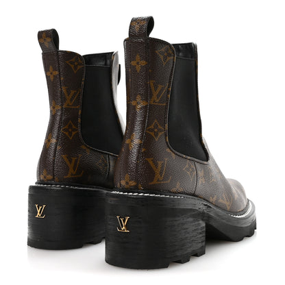 Louis Vuitton Patent Monogram LV Beaubourg Ankle Boots 41 Black 5 of 8