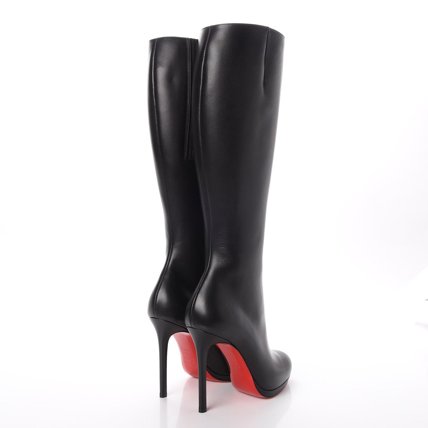 Calfskin Botalili 120 Tall Boots 38.5 Black