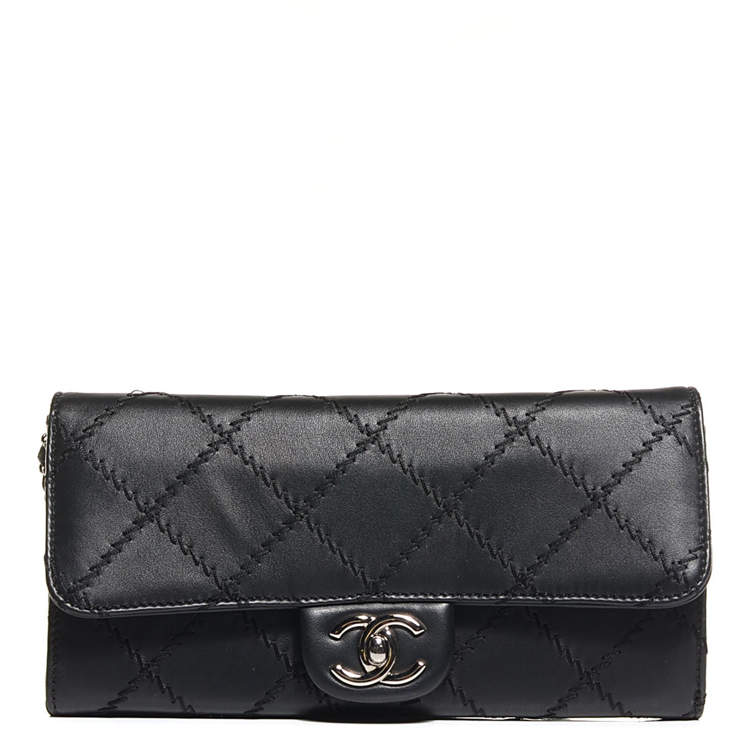 Chanel Calfskin Ultimate Stitch Clutch Flap Black 1 of 9