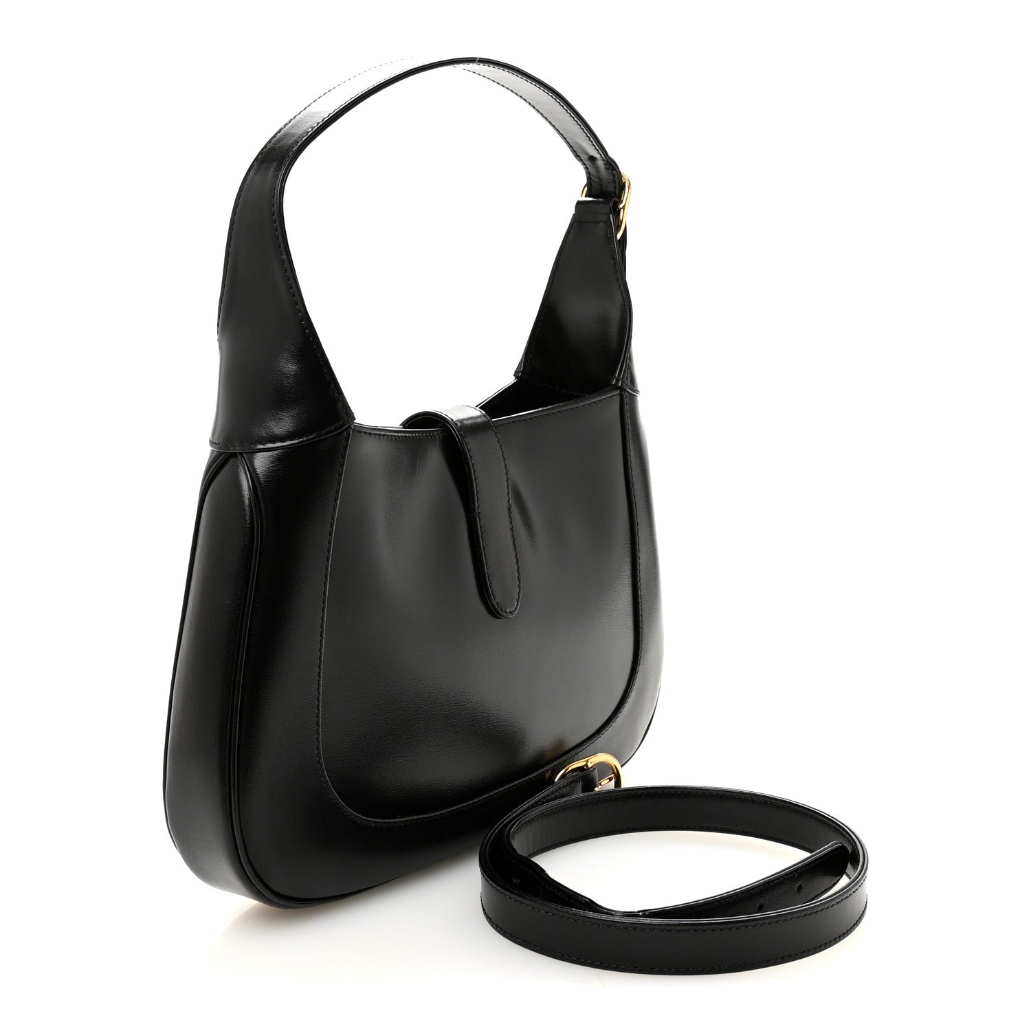 Gucci Boarded Dyana Lux Calfskin Small Jackie 1961 Hobo Black 3 of 10