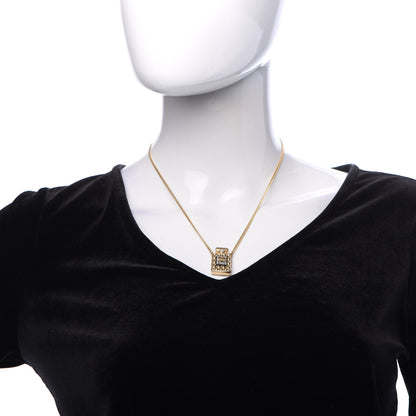 Chanel Crystal Pearl Perfume Bottle CC Necklace Gold 2 of 6