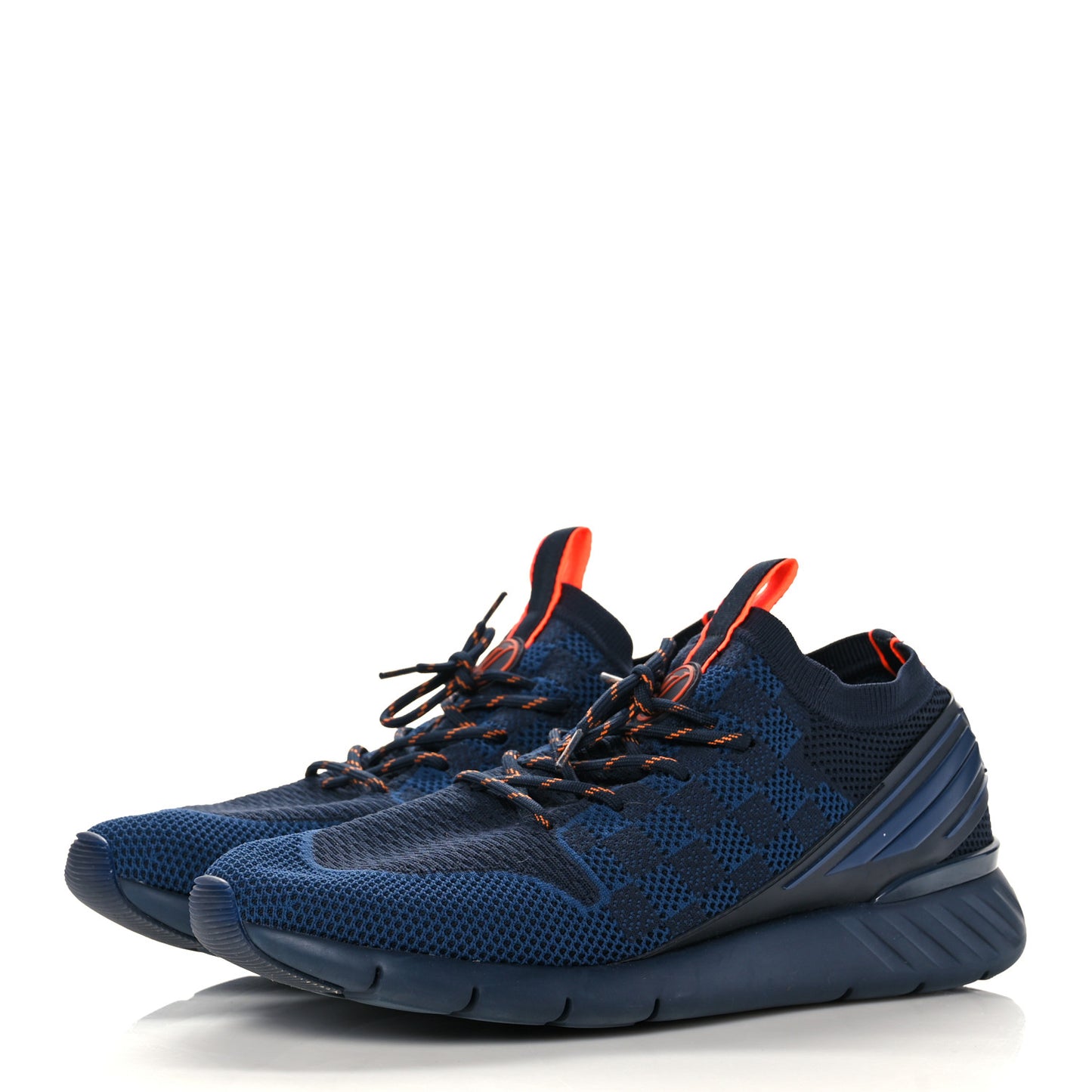 Knit Damier Mens Fastlane Sneakers 9.5 Cobalt