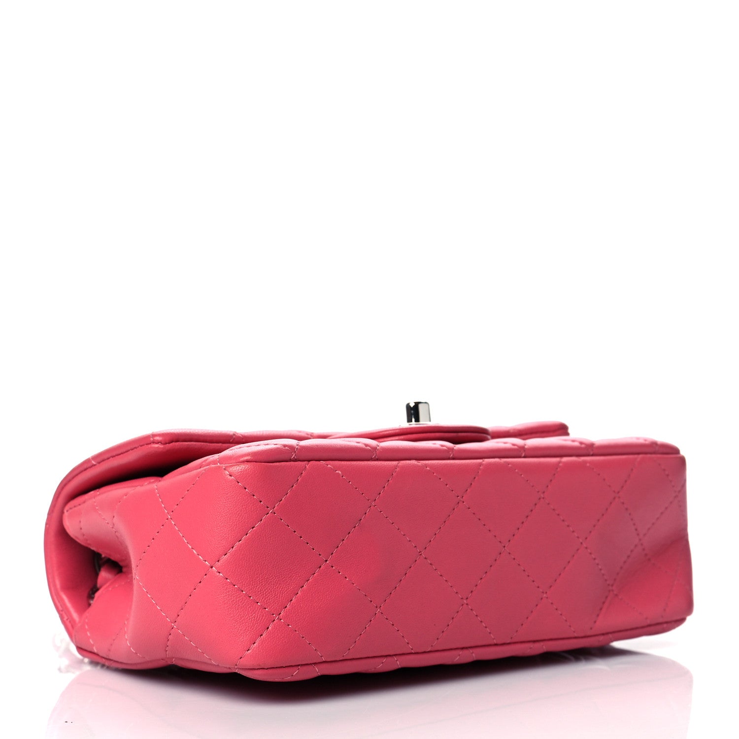Chanel Lambskin Quilted Mini Rectangular Flap Pink 3 of 9