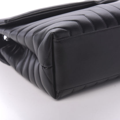 Saint Laurent Calfskin Y Quilted Monogram Medium Loulou Chain Satchel Black 6 of 9