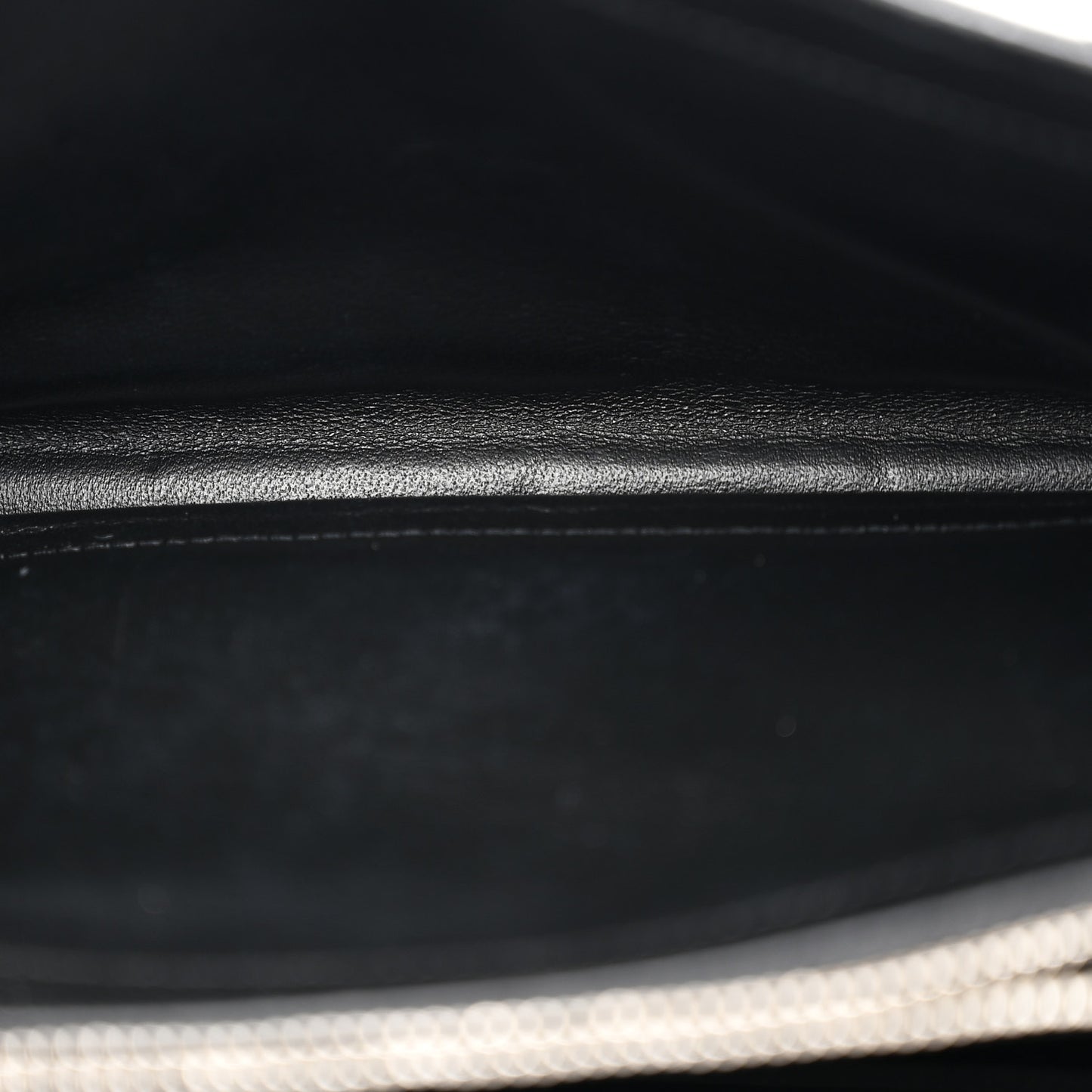 Grain De Poudre Matelasse Chevron Monogram Chain Wallet Black