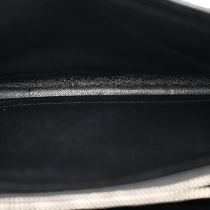 Saint Laurent Grain De Poudre Matelasse Chevron Monogram Chain Wallet Black 5 of 10