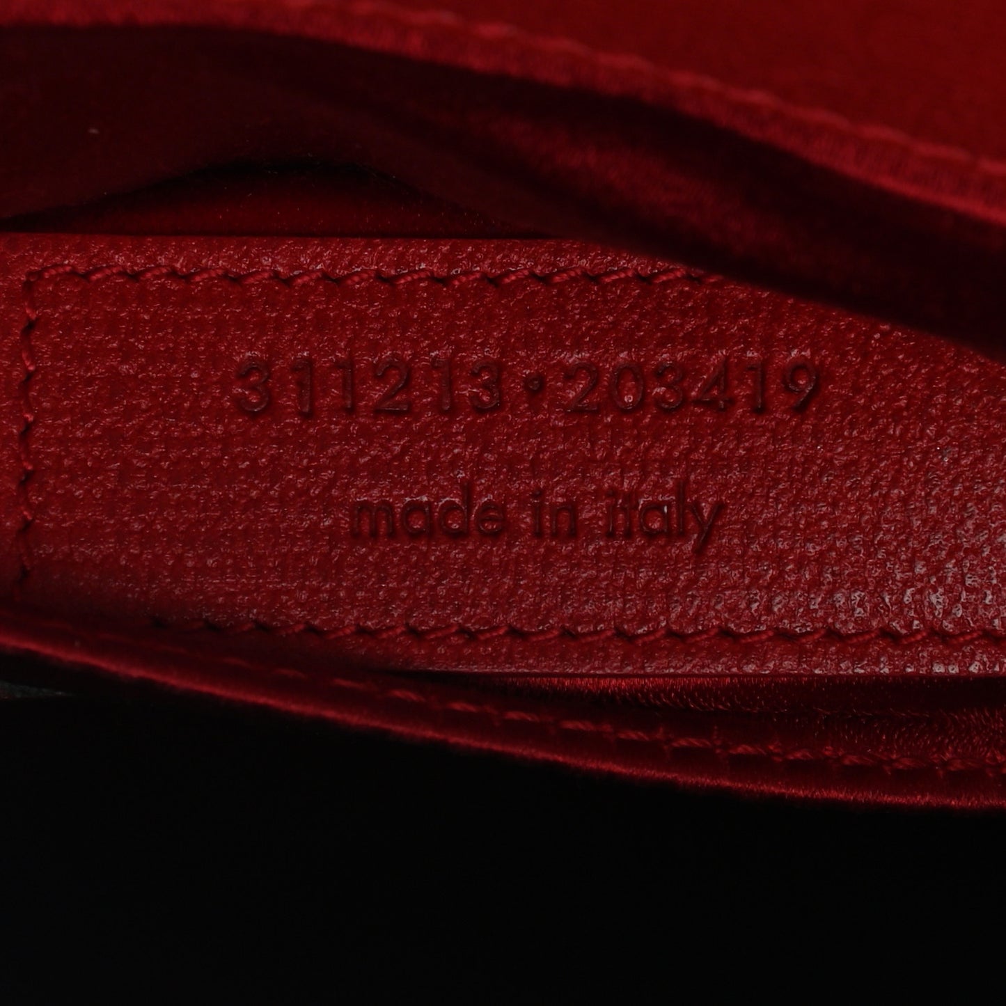 Textured Calfskin Classic Y Ligne Clutch Red