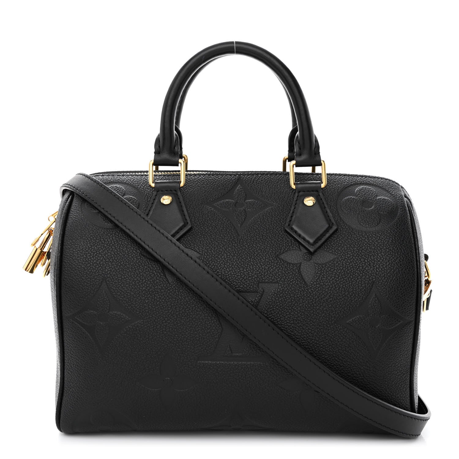 Louis Vuitton Empreinte Monogram Giant Speedy Bandouliere 25 Black 1 of 10
