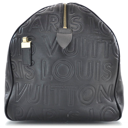 Louis Vuitton Calfskin Embossed Speedy Cube 30 Black 5 of 10