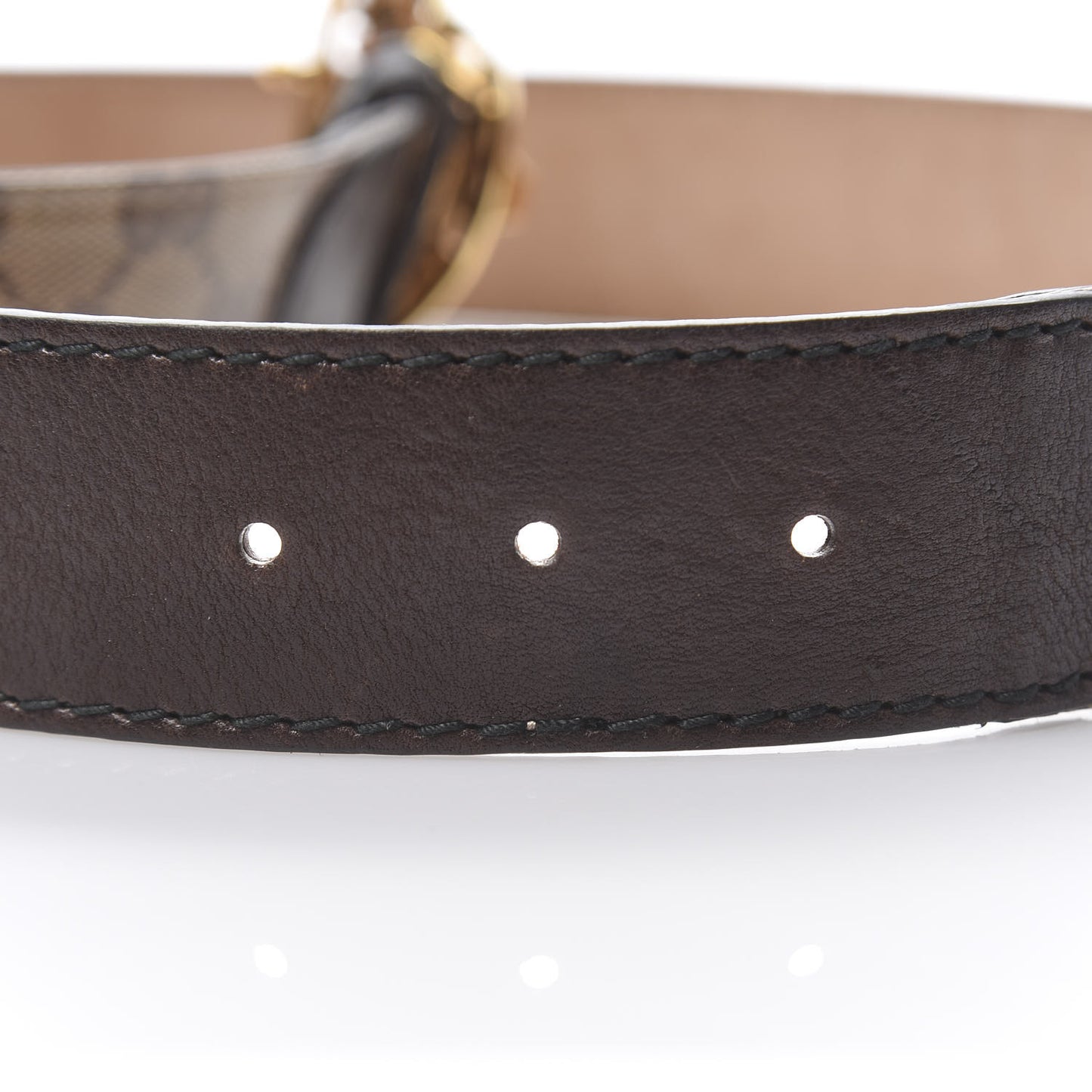 Crystal Monogram Hysteria Belt 95 38 Dark Brown