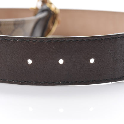 Gucci Crystal Monogram Hysteria Belt 95 38 Dark Brown 4 of 8