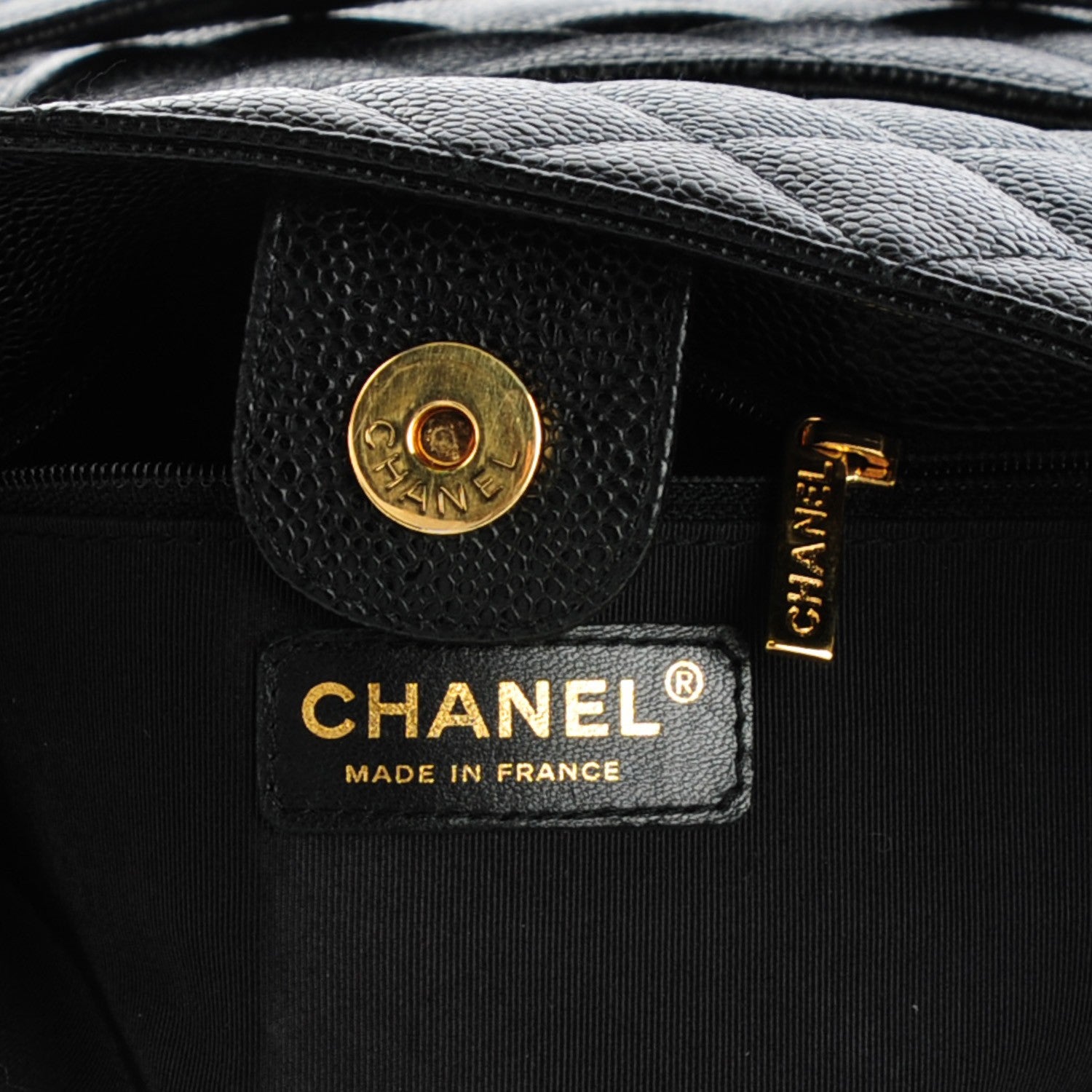 Chanel Caviar Quilted Petit Shopping Tote PST Black 6 of 7