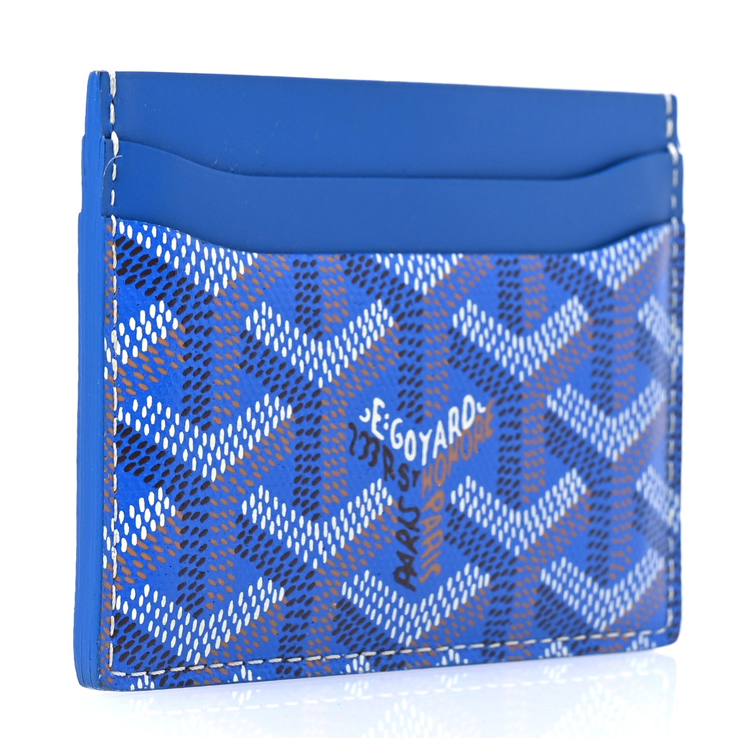Goyardine Saint Sulpice Card Holder Sky Blue