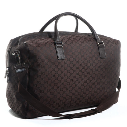 Gucci Nylon Monogram Large Carry On Duffle Dark Brown 3 of 7